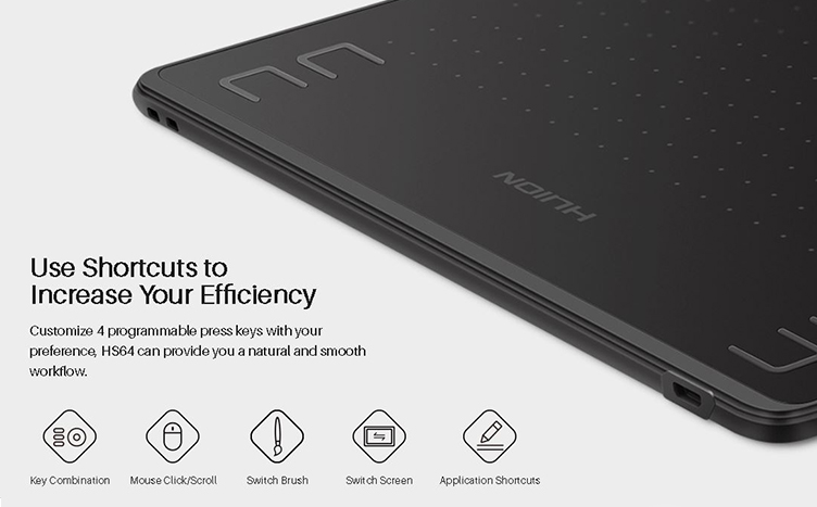 Grafiskais Planšetdators Huion Hs64 | Graphics Tablet (0)