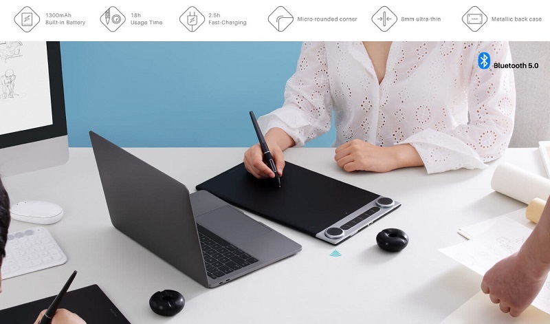 Bezvadu Grafiskā Planšetdators Huion Inspiroy Dial 2 | Wireless Graphic Tablet (0)