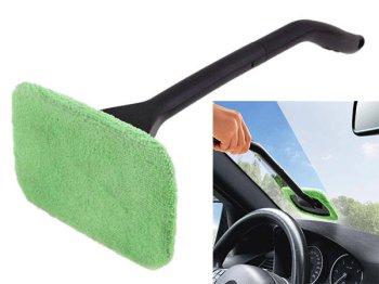 Automobiļa Logu Vējstiklu Spoguļu Mikrofibras Tīrīšanas Birste | Car Windshield Cleaning Brush