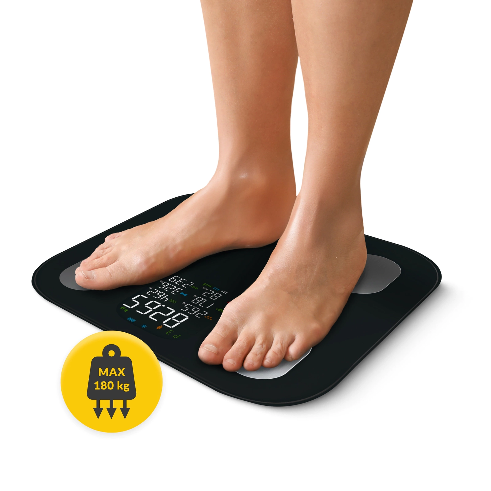 Analītiskie vannas istabas svari 4FIZJO PRO ar ķermeņa sastāva analīzi, melni (2)