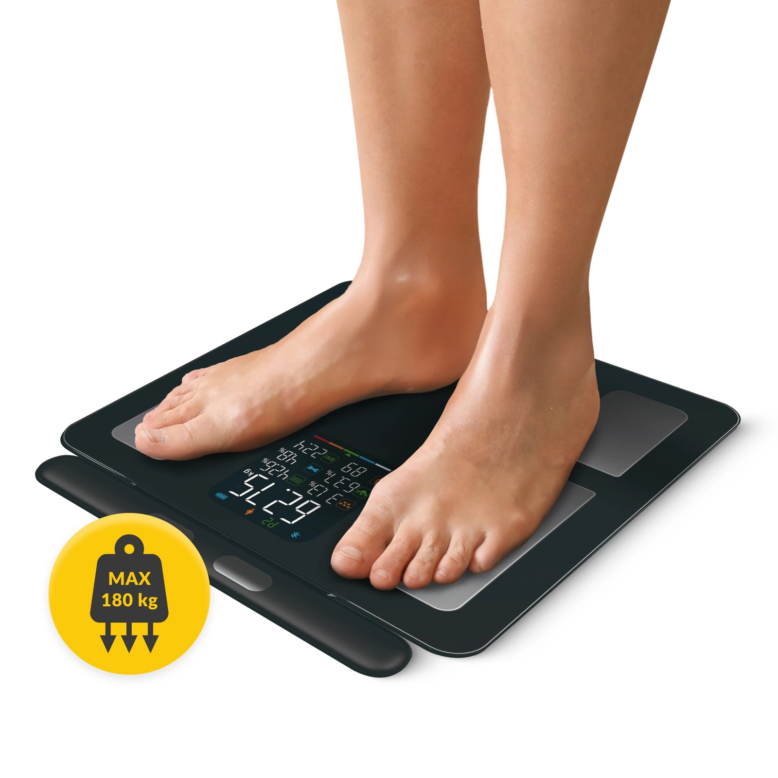 Analītiskie svari 4FIZJO ULTRA ar ķermeņa sastāva analīzi, melni (1)