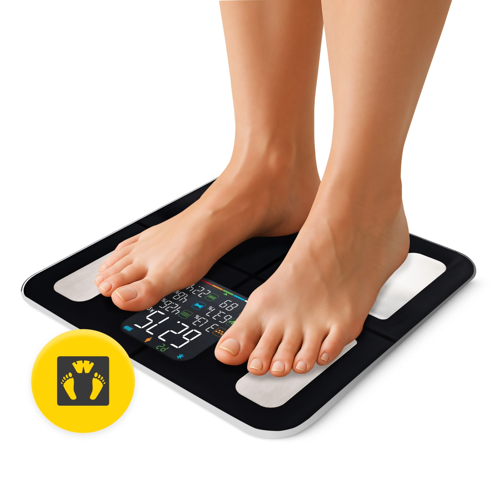 Analītiskie svari EVO 4FIZJO ar ķermeņa sastāva analīzi, melni (0)