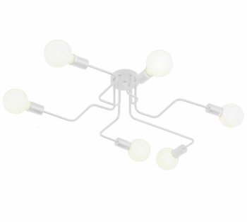 Griestu lampa ar 6 zariem, balta