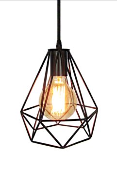 Griestu Lampa Gaismeklis Lustra Loft Stilā E27 spuldzēm, Melns | Chandelier Ceiling Light Lamp