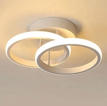 Griestu Lampa Gaismeklis LED Lustra 20W, Balta | Chandelier Ceiling Light Lamp