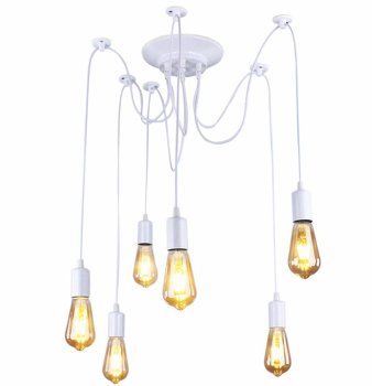 Griestu lampa ar 6 spuldžu turētājiem, balta