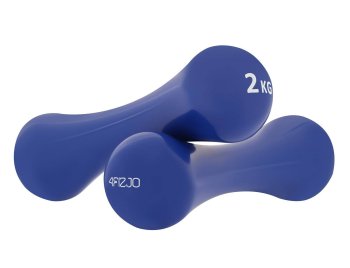 4Fizjo Neoprēna Hanteles Svars Fitnesam Aerobikai Sporta Treniņiem 2 x 2 kg, ZIls | Neoprene Dumbbells Weight for Fitness Aerobics