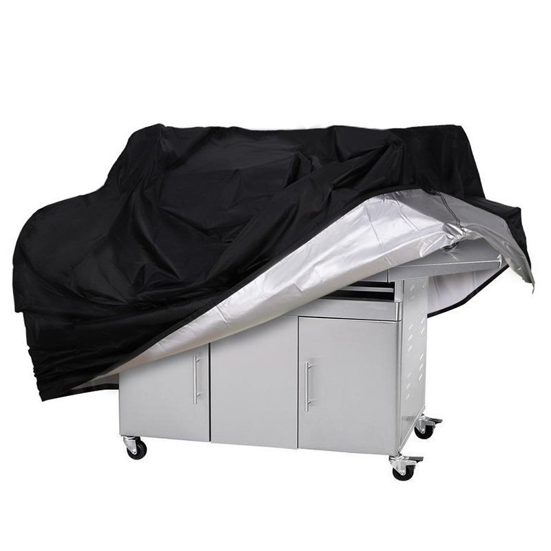 Ūdensizturīgs Pārklājs Pārsegs BBQ Grilam 145x61x117 cm, Melns | Waterproof BBQ Grill Tarpaulin L Cover (2)