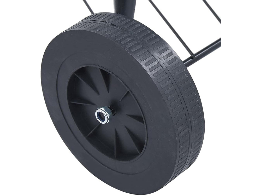 Pārvietojams Apaļš Kokogļu Dārza Grils ar Riteņiem un Vāku | Charcoal Garden Briquette Round Grill on Wheels (3)