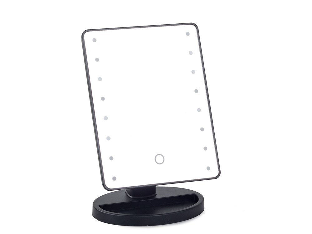 Makeup Kosmētisks Spogulis ar LED Apgaismojumu, Melns | Makeup Cosmetic Mirror with LED Lightning (2)