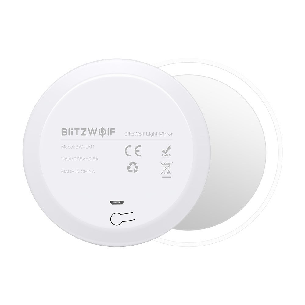 BlitzWolf BW-LM1 Makeup Uzlādējams Spogulis ar LED Apgaismojumu, Balts | Rechargeable Led Mirror Light for Makeup (4)