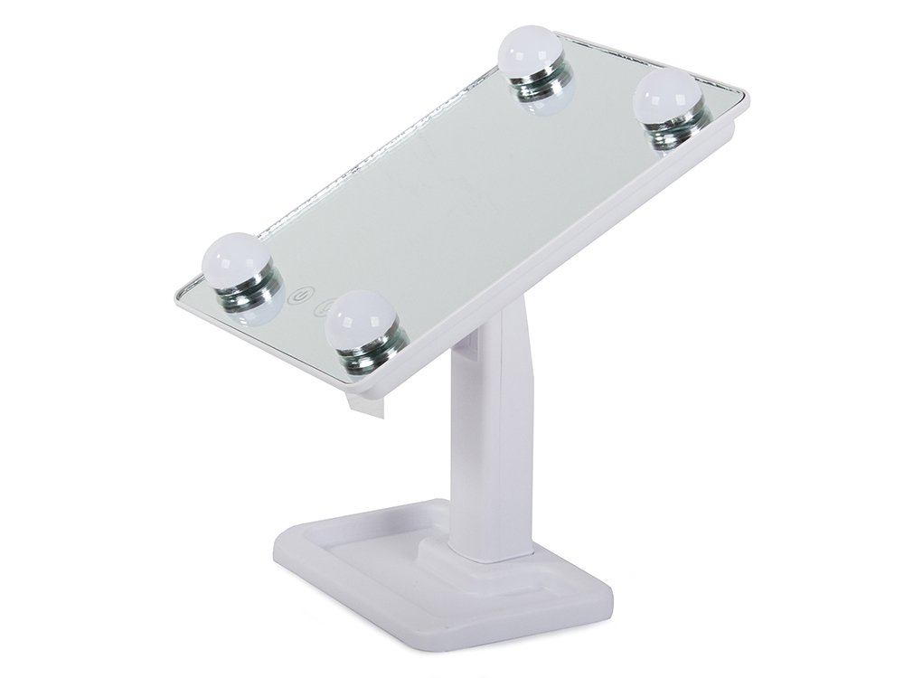 Makeup Kosmētisks Spogulis ar LED Apgaismojumu un 180° Rotāciju, Rozā | Makeup Cosmetic Mirror with LED Lightning (2)