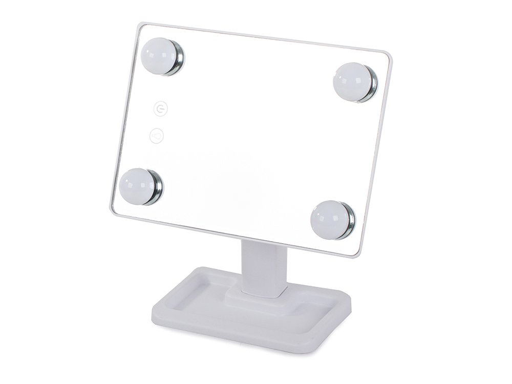 Makeup Kosmētisks Spogulis ar LED Apgaismojumu un 180° Rotāciju, Rozā | Makeup Cosmetic Mirror with LED Lightning (3)