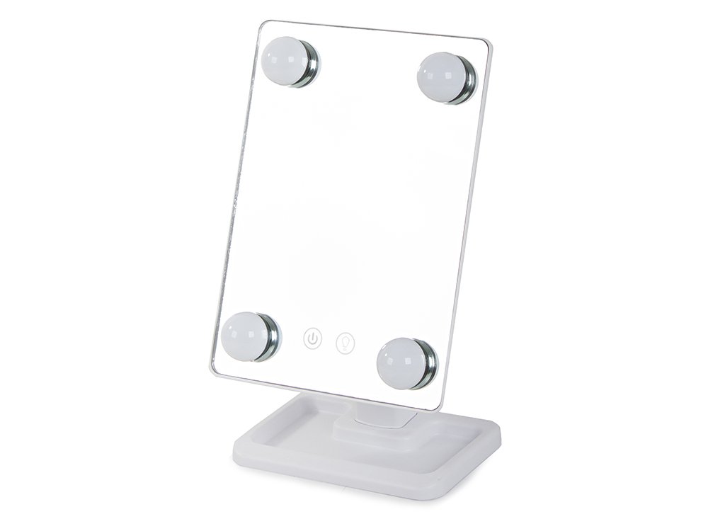 Makeup Kosmētisks Spogulis ar LED Apgaismojumu un 180° Rotāciju, Rozā | Makeup Cosmetic Mirror with LED Lightning (4)