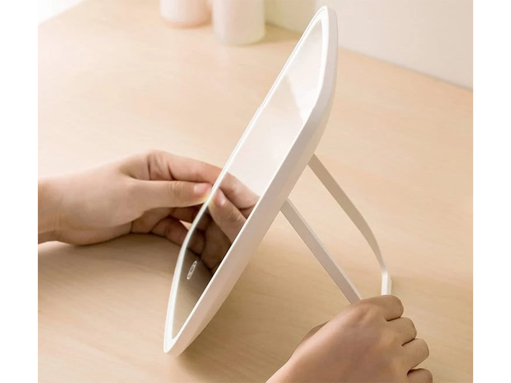 Kosmētisks galda spogulis ar LED apgaismojumu un USB uzlādi | LED Light Table Makeup Mirror (2)