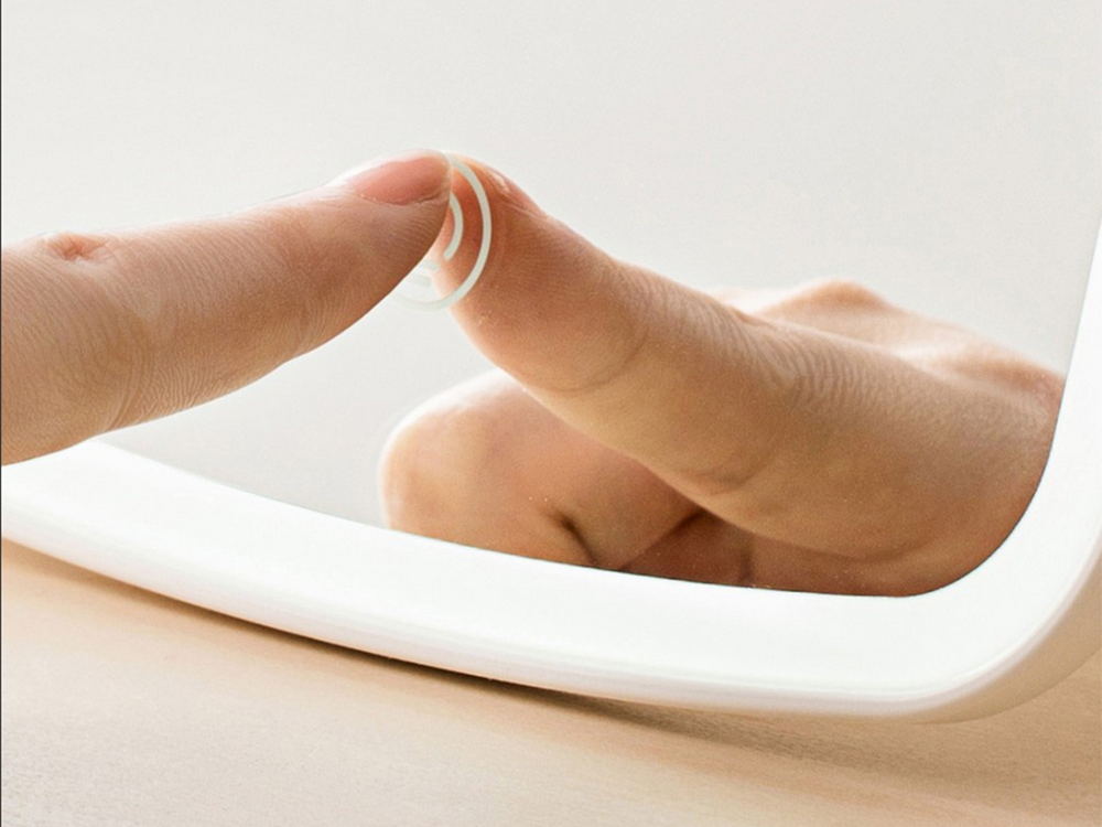 Kosmētisks galda spogulis ar LED apgaismojumu un USB uzlādi | LED Light Table Makeup Mirror (4)