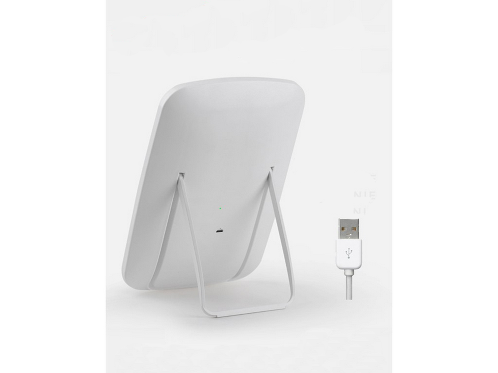 Kosmētisks galda spogulis ar LED apgaismojumu un USB uzlādi | LED Light Table Makeup Mirror (7)