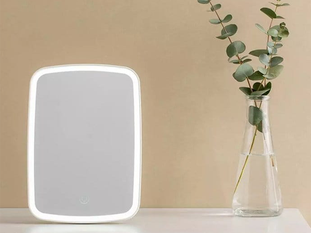 Kosmētisks galda spogulis ar LED apgaismojumu un USB uzlādi | LED Light Table Makeup Mirror (8)