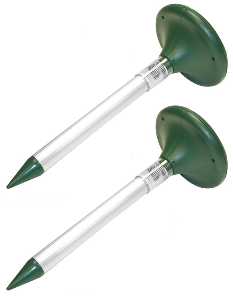 Saules enerģijas kurmju atbaidītājs ar LED, 2 gab. komplekts (0)