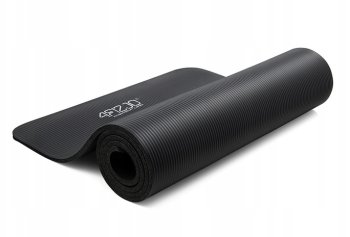 4Fizjo Sporta vingrošanas paklājs jogas fitnesa paklājiņš NBR 180x60x1cm, Melns | Foam Fitness Yoga Exercise Mat