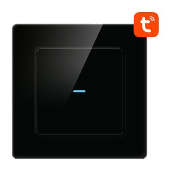 Avatto N-TS10-B1 1-virziena viedais Wi-Fi gaismas slēdzis TUYA, melns