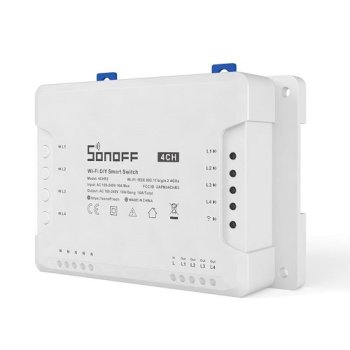 SONOFF 4CHR3 viedais 4 kanālu Wi-Fi slēdzis, balts