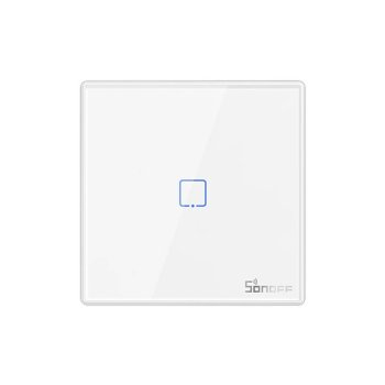 Sonoff Sienas pieskāriena viedais slēdzis (1- kanāli) /WiFi/ 433MHz T2EU1C-RF | Wall Mounted Smart Light Switch