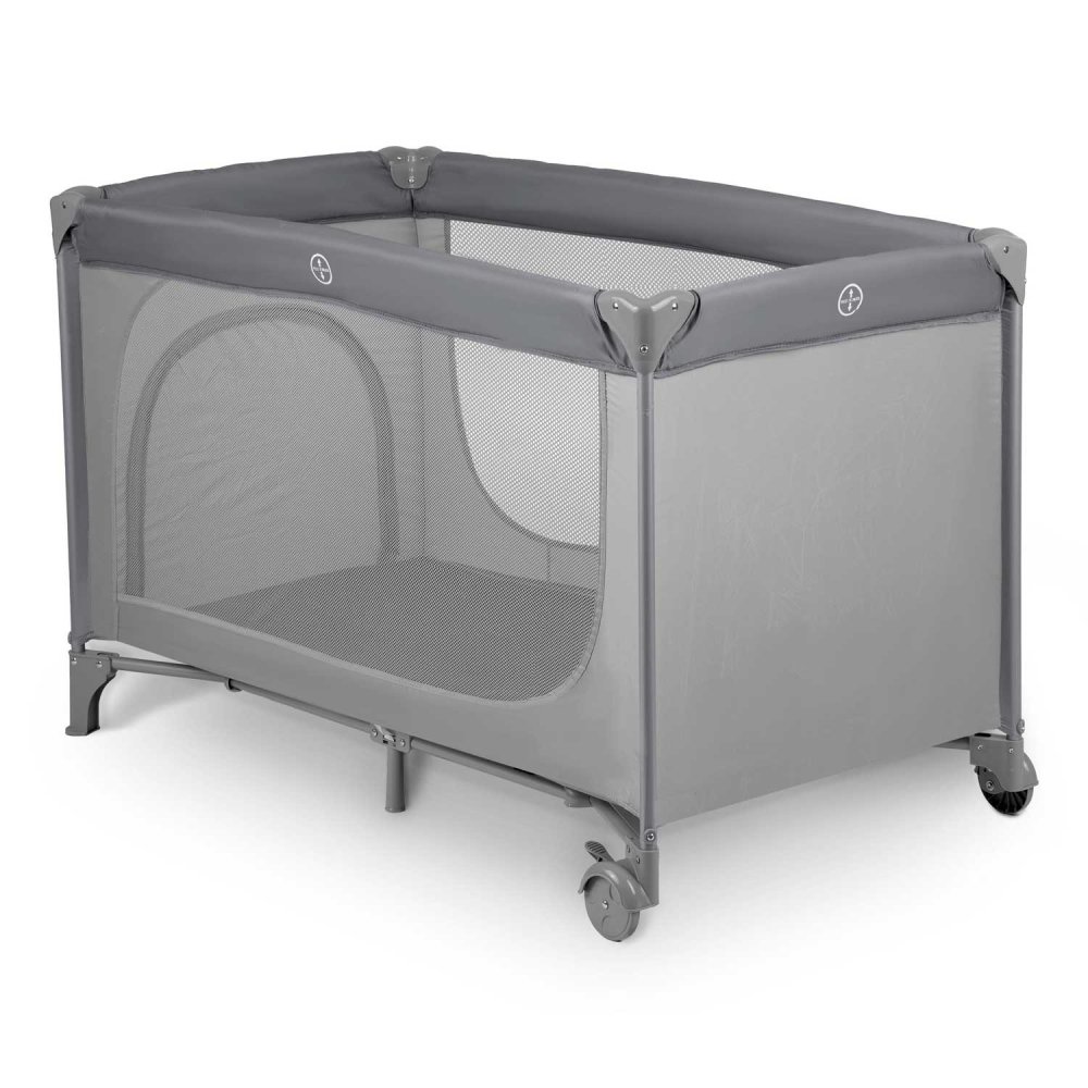 Bērnu Ceļojumu Gultiņa, 125x65x78 cm, Pelēka (3)