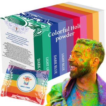 Krāsains Holi Pulveris Krāsas 10x100g | Colored Powder Set