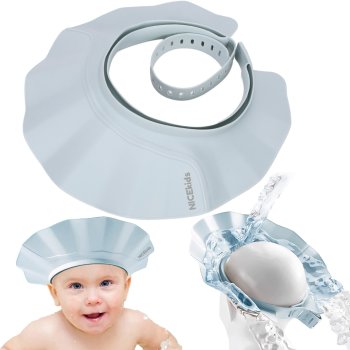 Nicekids Premium galvas mazgāšanas aizsargs bērniem, zils