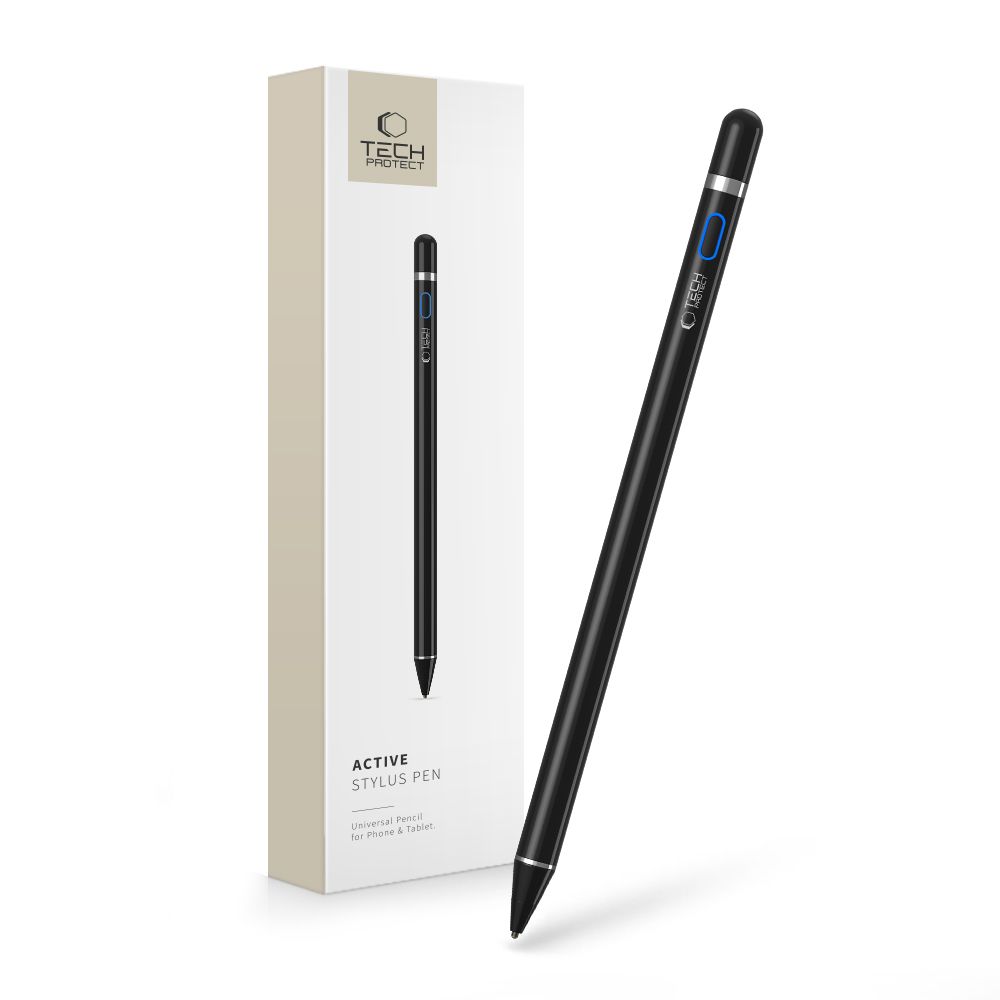 TECH-PROTECT AKTĪVĀ SPALVAS PILDSPALVA MELNA | ACTIVE STYLUS PEN BLACK