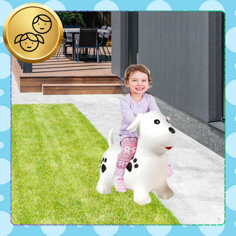 Bērnu Rotaļu Gumijas Piepūšamais Lēkājamais Suns (ar Sūkni) | Kids Rubber Bouncing Jumping Inflatable Toy (6)