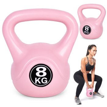 ModernHome svarbumba 8 kg fitnesa treniņiem, rozā