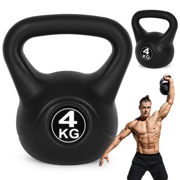 Kettlebell 4 kg ModernHome spēka un funkcionālajiem treniņiem