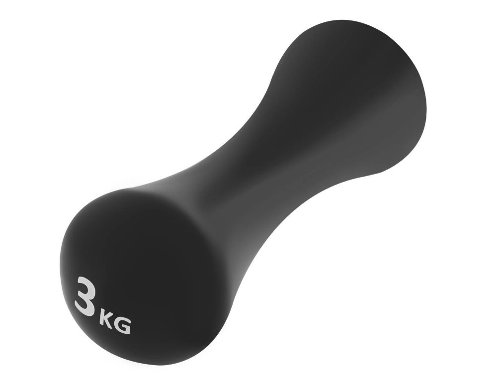 4Fizjo Neoprēna Hanteles Svars Fitnesam Aerobikas Treniņiem 2x3kg, Melnas | Neoprene Dumbbells Weight for Fitness... (0)