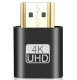 HDMI monitora emulators 4K displeja adapters headless sistēmām, melns