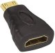 Apzeltīts HDMI uz mini HDMI adapteris, melns