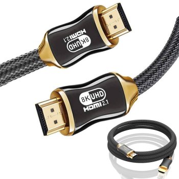HDMI 2.1 Ultra High Speed kabelis 8K 60Hz 4K 120Hz ar pozlādētām kontaktēm 3 m