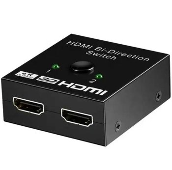 Divvirzienu HDMI 2.0 slēdzis 4K 1x2 sadalītājs