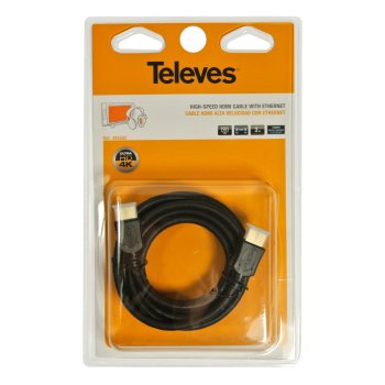 Augstas kvalitātes HDMI kabelis 3m Televes 494502, melns