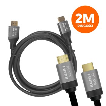 Ātrgaitas HDMI 2.1 kabelis 8K 60Hz LTC 2m, melns