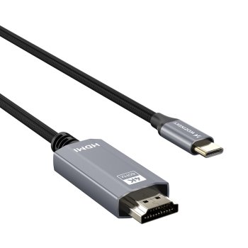 Wozinsky WCCH-01 USB-C - HDMI 4K 60Hz kabelis 1,8 m – melns