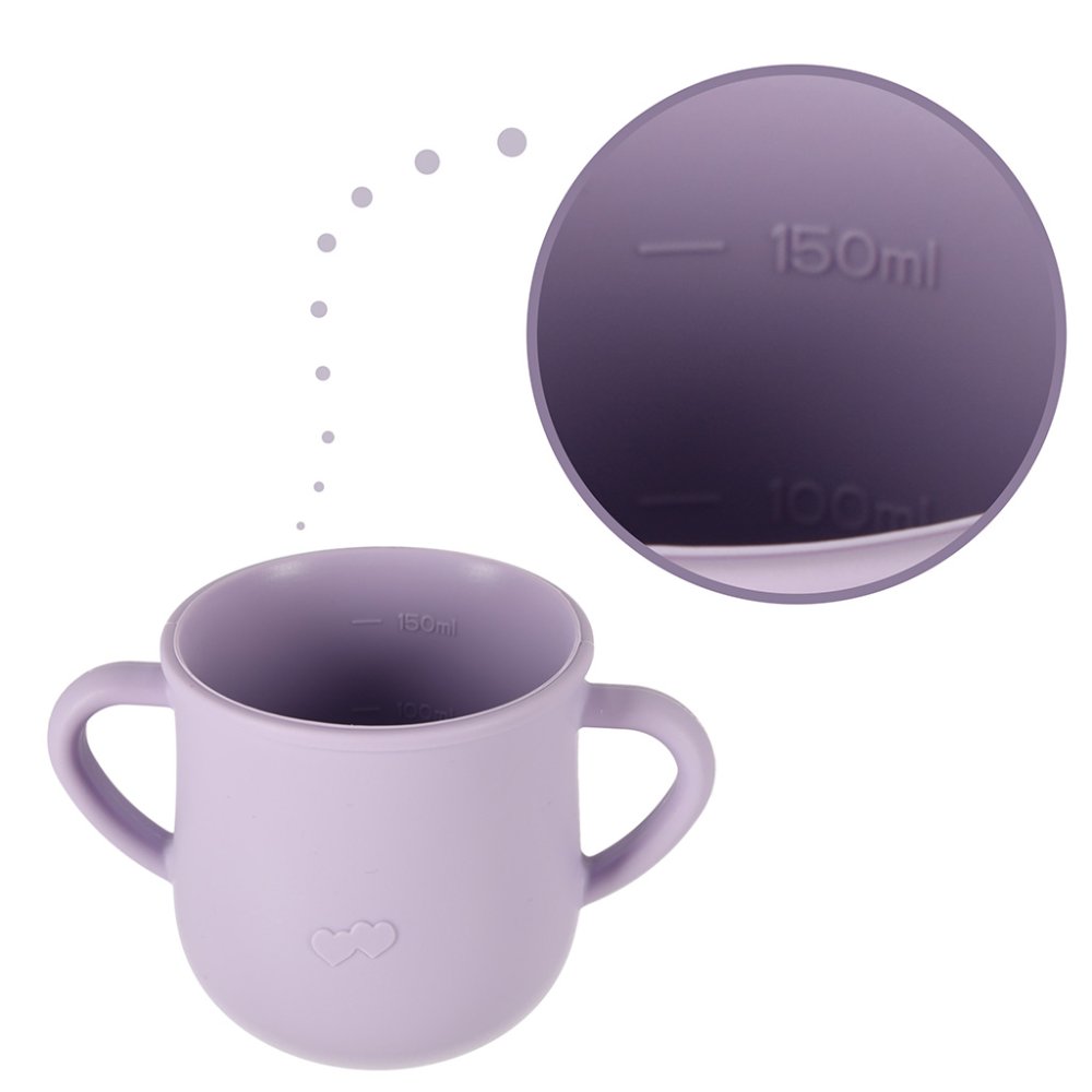 Silikona bērnu trauku komplekts 9 elementi, violets | Set of silicone children's dishes 9 elements (1)