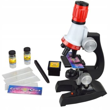 Bērnu mikroskops ar palielinājumu līdz 1200x ar piederumiem | Microscope with Accessories