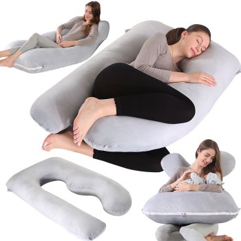 Daudzfunkcionāls spilvens grūtniecēm un sievietēm zīdīšanas periodā "U" forma, 140x70cm | Pregnancy and Breastfeeding Pillow