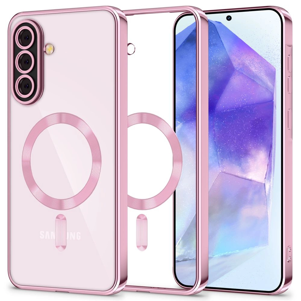 Tech-Protect MagFlex MagSafe vāciņš Samsung Galaxy A56 5G - Caurspīdīgi rozā | Phone Case Cover Clear Pink