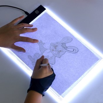 Plāna A4 Formāta LED Gaismas Kastes Rakstāmkrāsu Plāksne Paliktnis ar Pielāgojamu Spilgtumu | Light Box Writing Painting Tracing Board