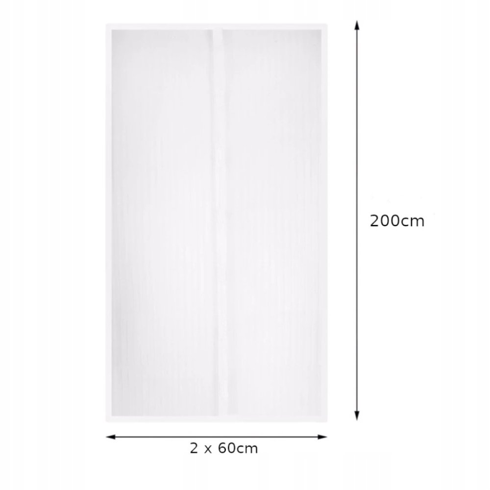 Pretinsektu Moskītu Odu Kukaiņu Durvju Tīkls Siets - 200X120, Balts | Anti-Insect Mosquito Door Mesh Net Screen (2)