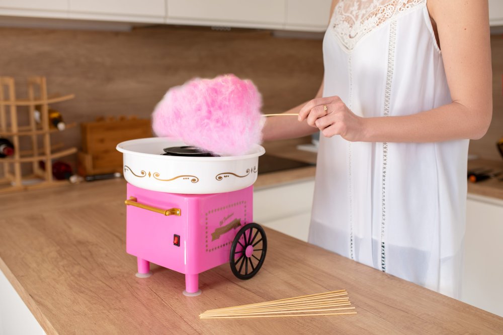 Aparāts Ierīce Mašīna Cukurvates Pagatavošanai, Sarkana | Cotton Candy Floss Sugar Wool Making Machine (7)