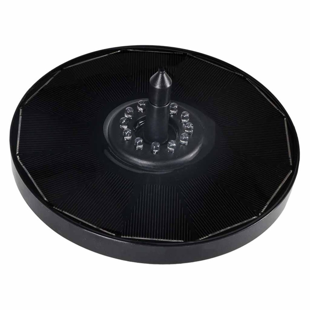 Solārā strūklaka LUARO dīķim peldošs sūknis ar RGB LED apgaismojumu 16cm (1)